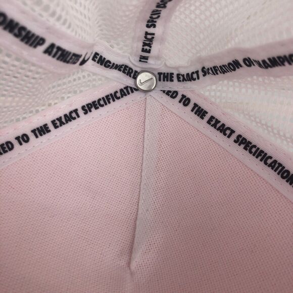 Vintage Nike Snapback Truckers Hat Mesh Back Block Letters Pink Cap #56323 Nice - Picture 12 of 12